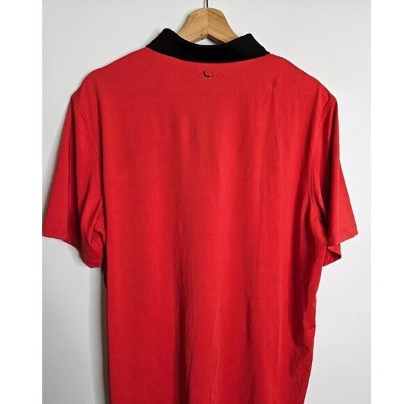 Short Par 4 Greyson Shirt Golf Polo Performance Stretch Casual Men's Large Red - Picture 3 of 8